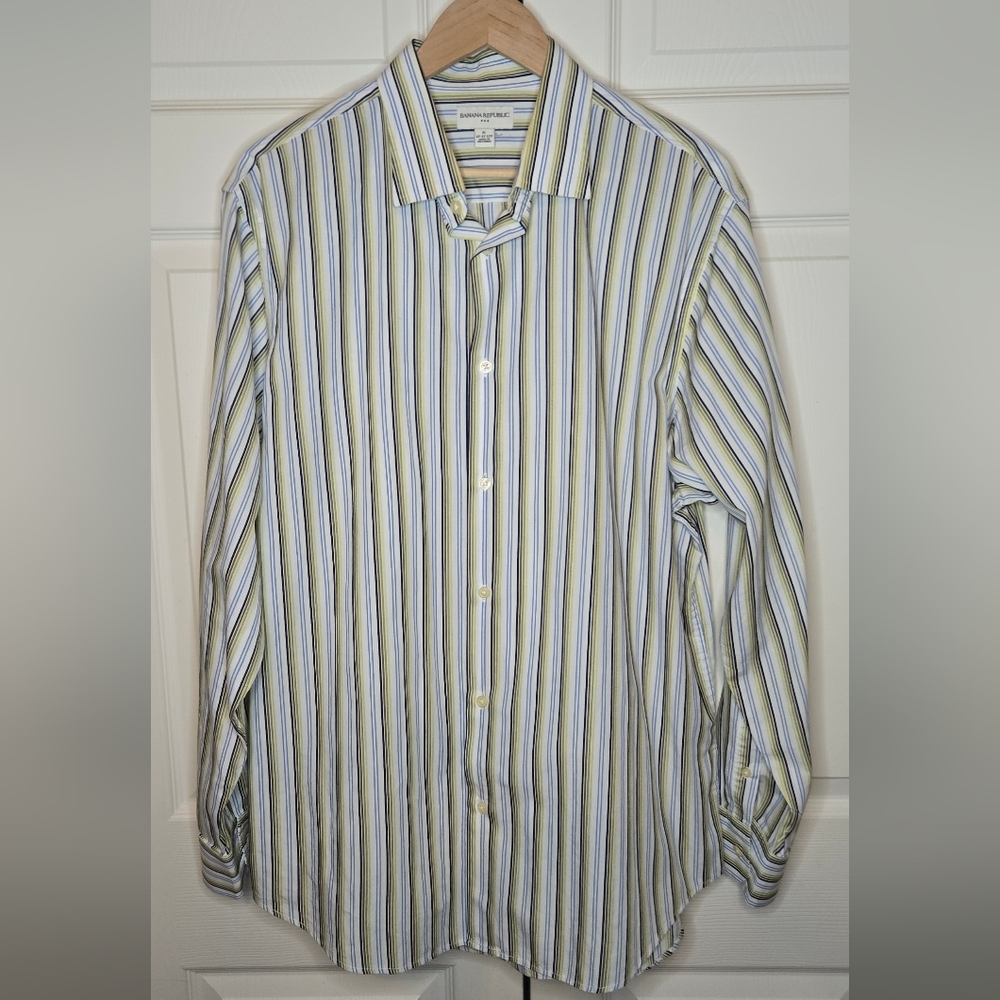 Banana Republic Multicolor Striped Dress Shirt